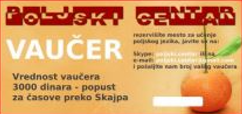 Dizajn vaučera centra za poljski jezik i kulturu